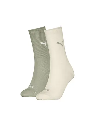 PUMA | Chaussettes de loisirs pour femmes, lot de 2 | olive